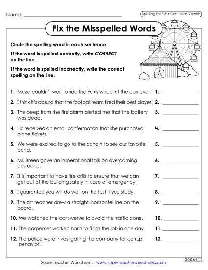 Worksheets and Puzzles - Correct or Incorrect? (F-3) (Printable PDF Worksheet)