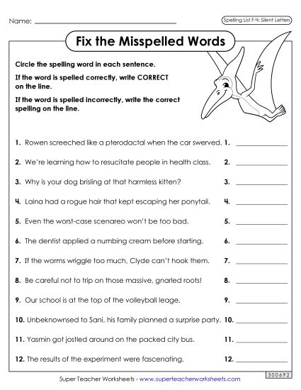 Worksheets and Puzzles - Correct or Incorrect? (F-4) (Printable PDF Worksheet)