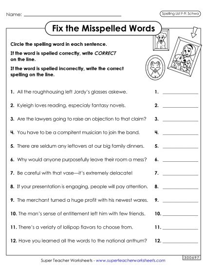 Worksheets and Puzzles - Correct or Incorrect? (F-9) (Printable PDF Worksheet)