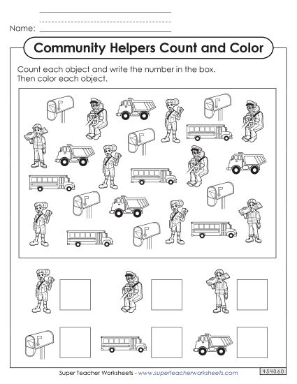 Counting - Count the Objects Worksheet 1 (Printable PDF Worksheet)