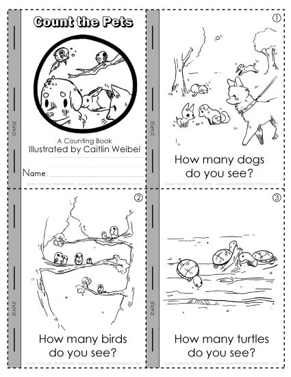 Mini-Books - Counting Mini-Book (Printable PDF Worksheet)