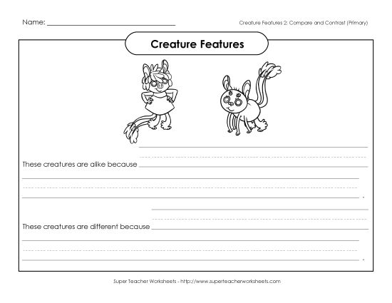 Creature Features - Creature Feature #2 (Primary) (Printable PDF Worksheet)