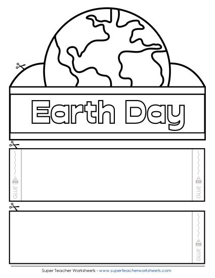 Earth Day Crafts, Games, and Puzzles - Crown: Earth Day (Printable PDF Worksheet)