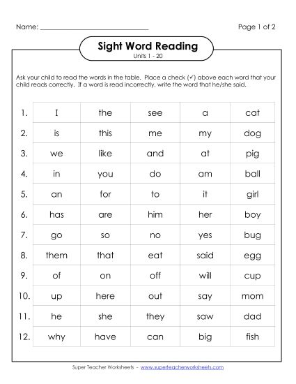 Worksheets - Cumulative Practice (Units 1 - 20) (Printable PDF Worksheet)