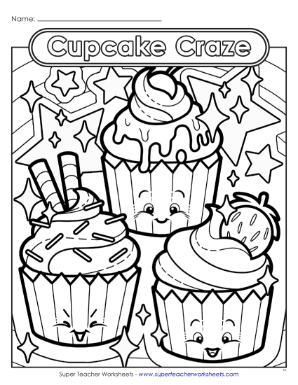 Advanced Pictures (For Older Students) - Cupcake Craze (Printable PDF Worksheet)
