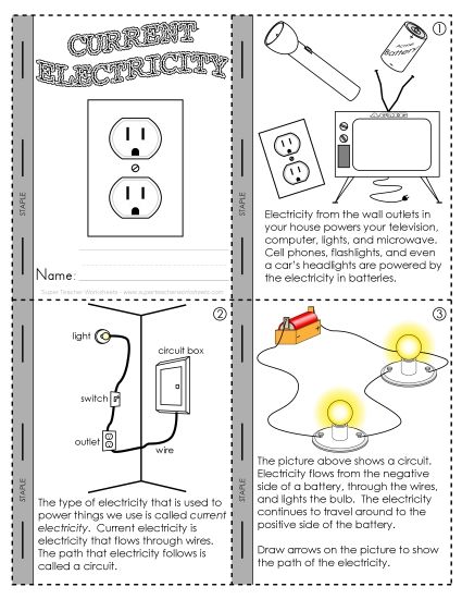 Current Electricity - Current Electricity Mini-Book (Printable PDF Worksheet)