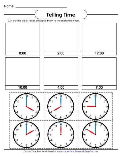Worksheets - Cut and Glue (Printable PDF Worksheet)