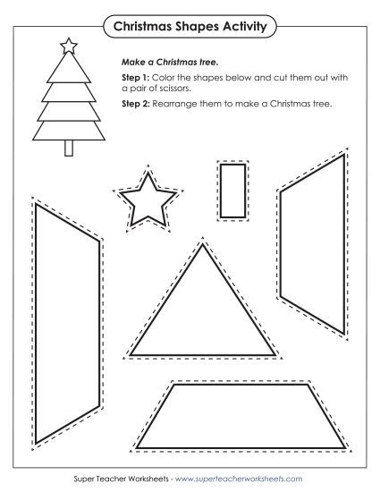 Shape Cut & Clue - Cut and Glue Shapes (Printable PDF Worksheet)