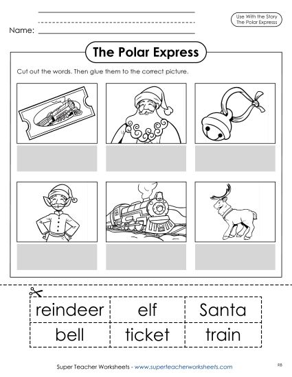 Cut and Glue Activities - Cut and Glue Words (Printable PDF Worksheet)