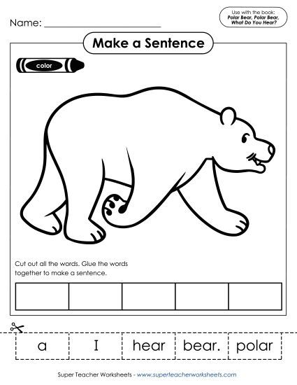 Cut-and-Paste Activities - Cut and Paste Sentences (Printable PDF Worksheet)