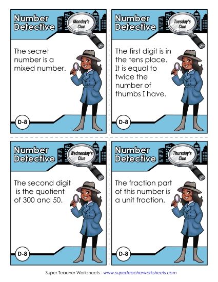 4th Grade - D8 - Forty-Six and a Quarter (Printable PDF Worksheet)