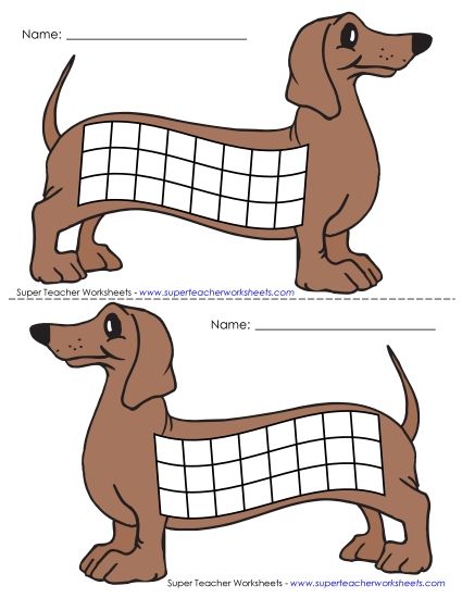 Small Charts - Dachshund Chart (Color) (Printable PDF Worksheet)