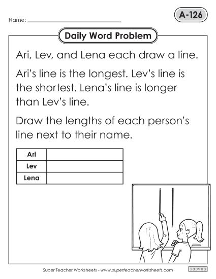 Daily Word Problems  A-126 through A-130 (Printable PDF Worksheet)