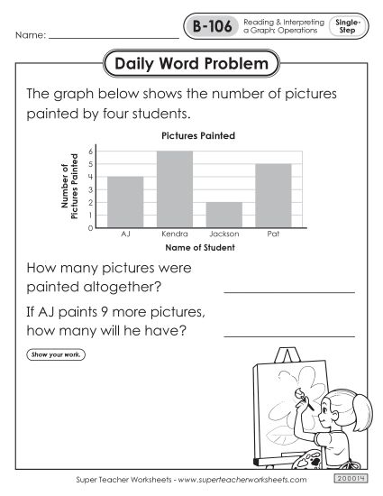 Daily Word Problems  B-106 through B-110 (Printable PDF Worksheet)