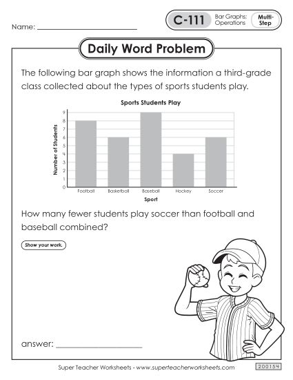 Daily Word Problems  C-111 through C-115 (Printable PDF Worksheet)