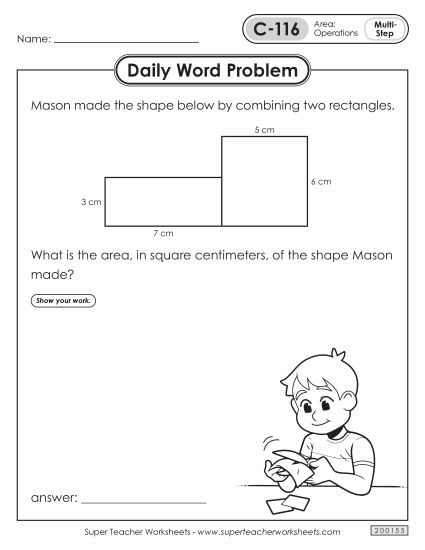 Daily Word Problems  C-116 through C-120 (Printable PDF Worksheet)