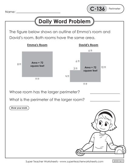 Daily Word Problems  C-136 through C-140 (Printable PDF Worksheet)