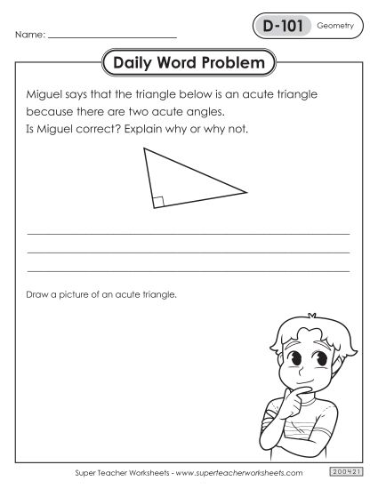 Daily Word Problems  D-101 through D-105 (Printable PDF Worksheet)
