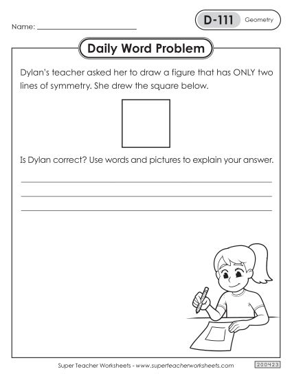 Daily Word Problems  D-111 through D-115 (Printable PDF Worksheet)