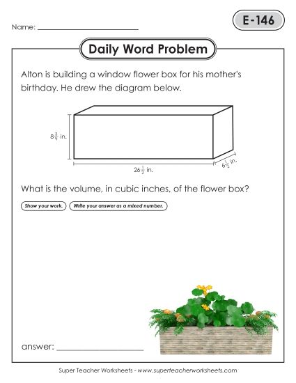 Daily Word Problems  E-146 through E-150 (Printable PDF Worksheet)
