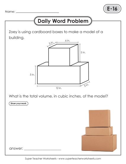 Daily Word Problems  E-16 through E-20 (Printable PDF Worksheet)
