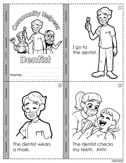 Community Helpers - Dentist (Printable PDF Worksheet)