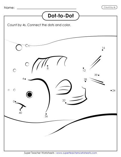 Dot-to-Dot: Fish (Printable PDF Worksheet)