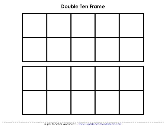 Blank Frames - Double Ten-Frame / Twenty-Frame (Blank) (Printable PDF Worksheet)