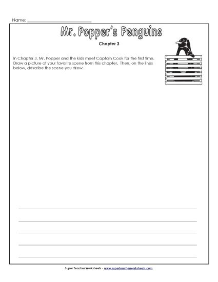 Chapters 1 - 4 - Draw & Write (Chap. 1-4) (Printable PDF Worksheet)