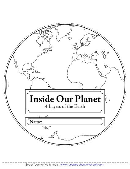 Layers of the Earth - Earth Layers - Cut, Color, Glue (Printable PDF Worksheet)