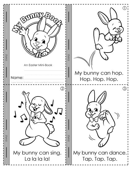 Mini-Book (Very Basic) - Easter Mini Book (Very Basic) (Printable PDF Worksheet)