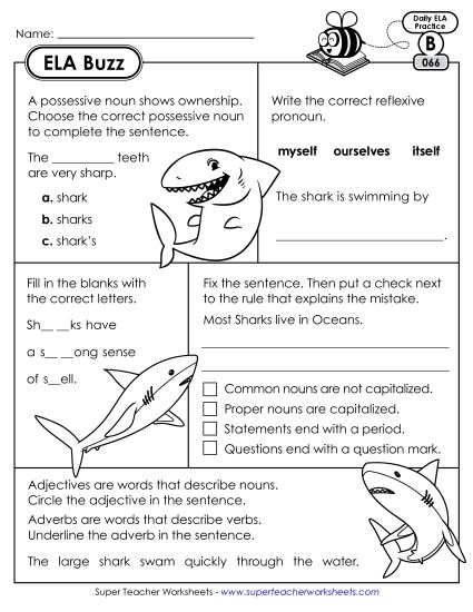 ELA Buzz: Week 14 Worksheets 66 through 70 (Printable PDF Worksheet)