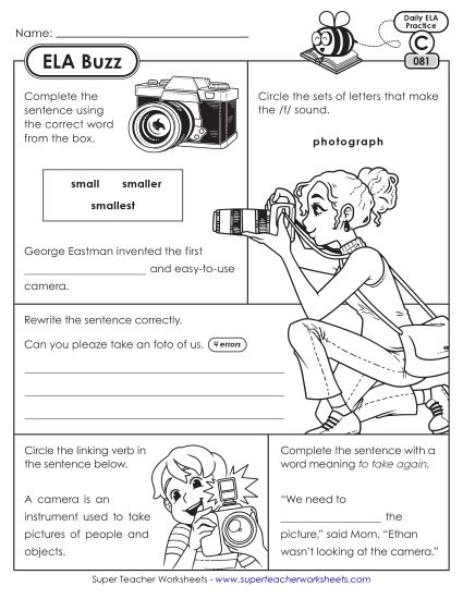 ELA Buzz: Week 17 Worksheets 81 through 85 (Printable PDF Worksheet)