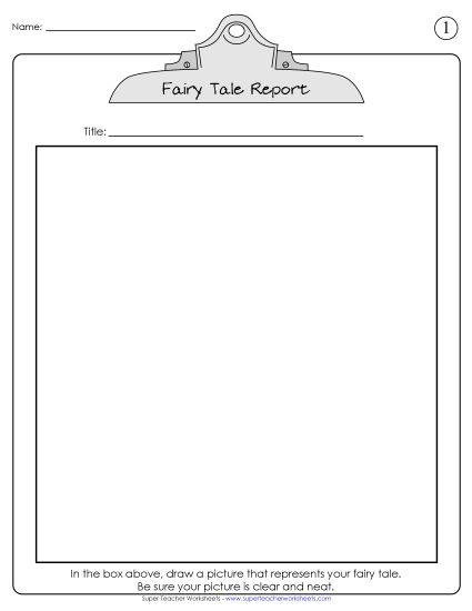 Fairy Tale Elements - Fairy Tale Report (Printable PDF Worksheet)