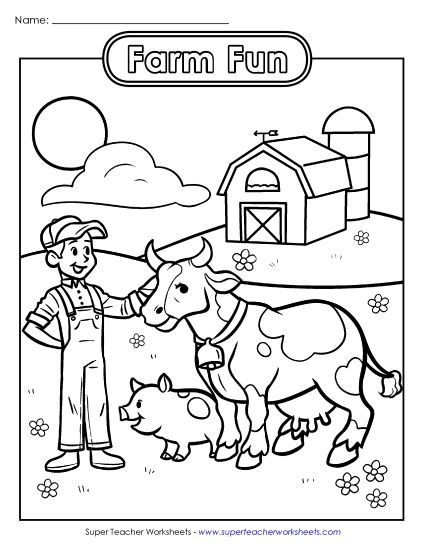 Advanced Pictures (For Older Students) - Farm Fun (Printable PDF Worksheet)