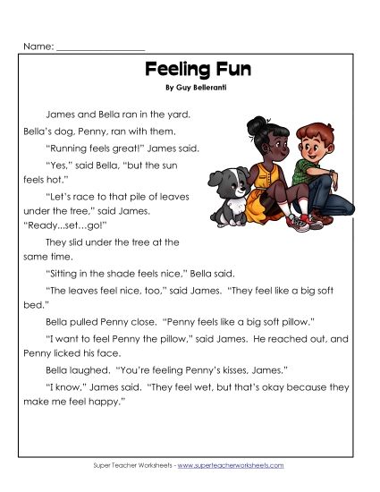 Feeling Fun  (Printable PDF Worksheet)