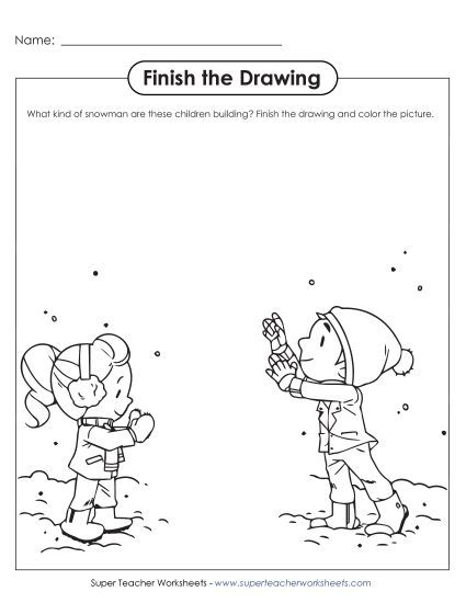 Art - Finish the Drawing (Printable PDF Worksheet)