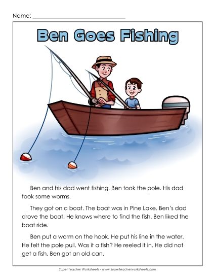 Fishing (Printable PDF Worksheet)