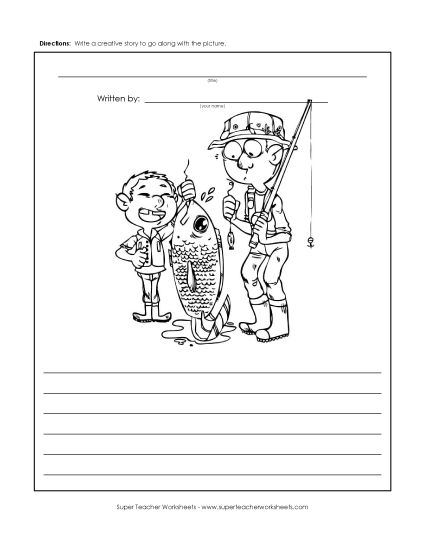 Story Pictures - Fishing (Printable PDF Worksheet)