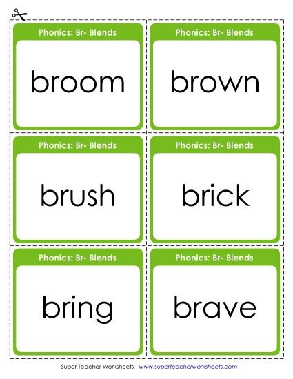 Flashcards, Sliders, and Word Wheels - Flashcards (Printable PDF Worksheet)