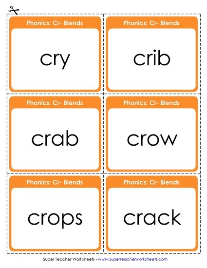 Flashcards, Sliders, and Word Wheels - Flashcards  (Printable PDF Worksheet)