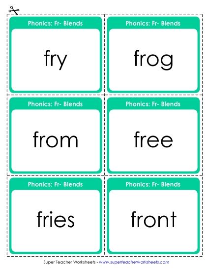 Flashcards, Sliders, and Word Wheels - Flashcards (Printable PDF Worksheet)