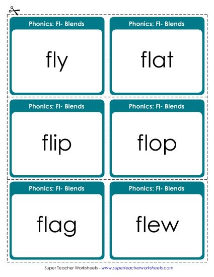 Flashcards, Sliders, and Word Wheels - Flashcards (Printable PDF Worksheet)
