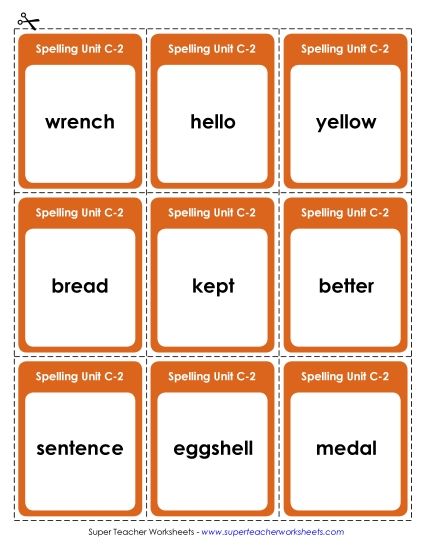 Flashcards and Word Wheel - Flashcards (C-2) (Printable PDF Worksheet)