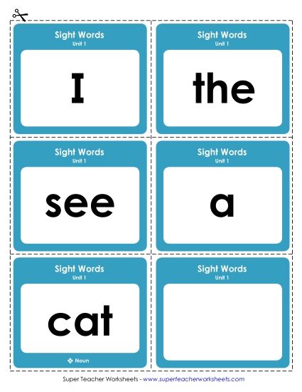 Reading Practice Tools - Flashcards (Unit 1) (Printable PDF Worksheet)