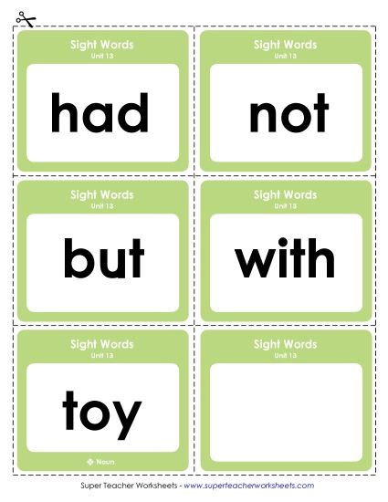 Reading Practice Tools - Flashcards (Unit 13) (Printable PDF Worksheet)