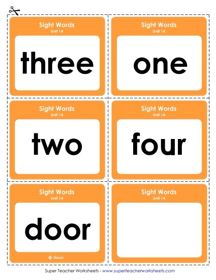 Reading Practice Tools - Flashcards (Unit 14) (Printable PDF Worksheet)