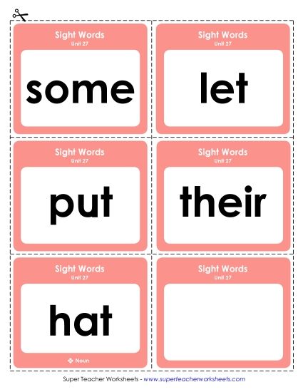 Reading Practice Tools - Flashcards (Unit 27) (Printable PDF Worksheet)
