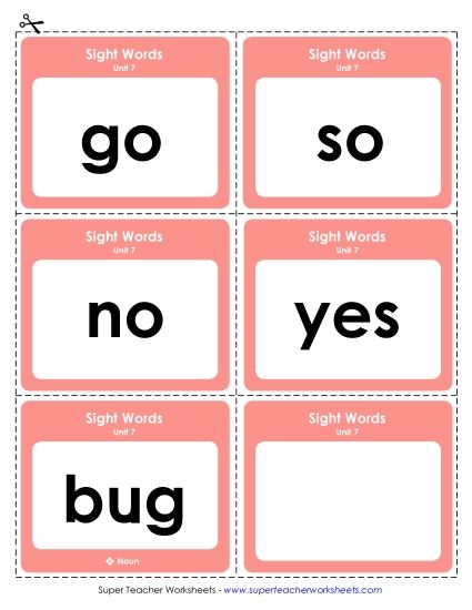 Reading Practice Tools - Flashcards (Unit 7) (Printable PDF Worksheet)