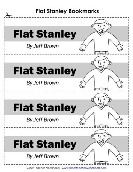 Bookmarks - Flat Stanley Bookmarks (Printable PDF Worksheet)